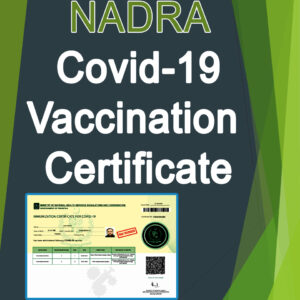 Nadra Covid 19 Vaccination Certificate